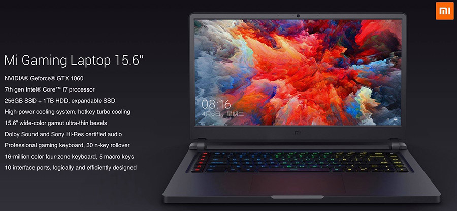 Mi Gaming Laptop: первый игровой ноутбук от Xiaomi