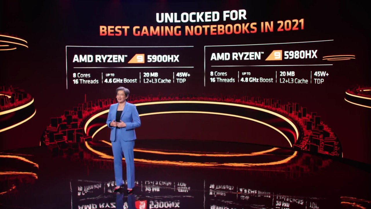 AMD представила мобильные процессоры Ryzen 5000-й серии и видеокары AMD Radeon RX 6700
