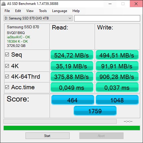 Опыт использования Samsung 870 QVO: в поисках объемного SSD для видеомонтажа